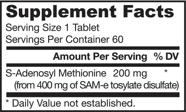健康，藥物濫用，成癮，sam-e（s-adenosyl methionine），sam-e 200 mg - Jarrow Formulas, Natural SAM-e (S-Adenosyl-L-Methionine) 200, 200 mg, 60 Enteric-Coated Tablets