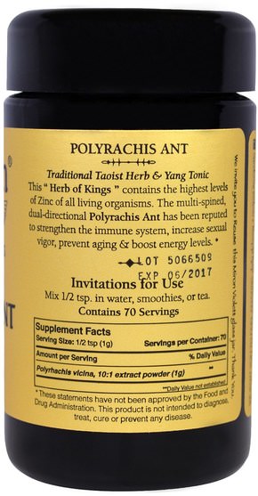 健康 - Sun Potion, Polyrachis Ant Powder, Wildcrafted, 2.5 oz (70 g)