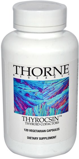 健康，甲狀腺 - Thorne Research, Thyrocsin, Thyroid Cofactors, 120 Vegetarian Capsules