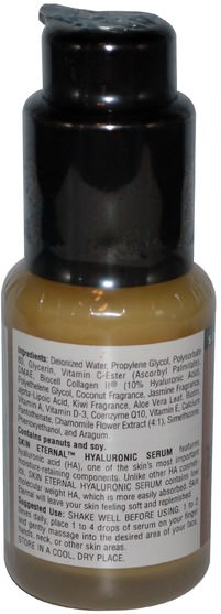 健康，女性，α硫辛酸霜，皮膚 - Source Naturals, Skin Eternal, Hyaluronic Serum, 1 fl oz (30 ml)