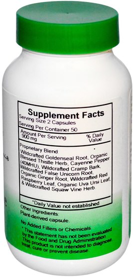 健康，女性 - Christophers Original Formulas, Female Reproductive Formula, 450 mg, 100 Veggie Caps