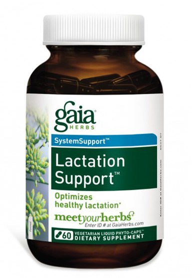 健康，女性 - Gaia Herbs, SystemSupport, Lactation Support, 60 Vegetarian Liquid Phyto-Caps