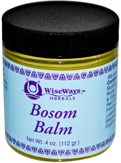 健康，女性，草藥 - WiseWays Herbals, Bosom Balm, 4 oz (113 g)