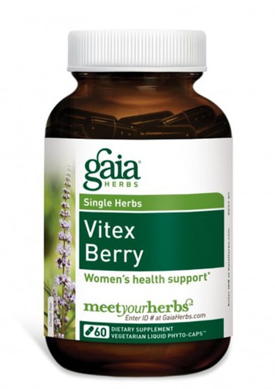 健康，婦女，草藥，純潔的漿果 - Gaia Herbs, Vitex Berry, 60 Veggie Liquid Phyto-Caps