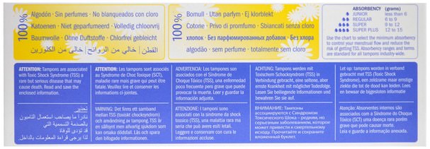 健康，女性 - Natracare, Organic Cotton Tampons, Super Plus, 20 Tampons
