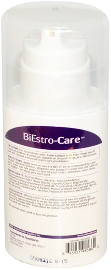 健康，女性，黃體酮霜產品，更年期 - Life Flo Health, Bi-Estro Care Body Cream, 4 oz (113.4 g)