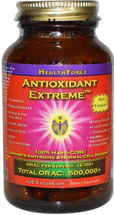 Antioxidant Extreme, Version 8, 120 VeganCaps by HealthForce Nutritionals, 補充劑，抗氧化劑 HK 香港