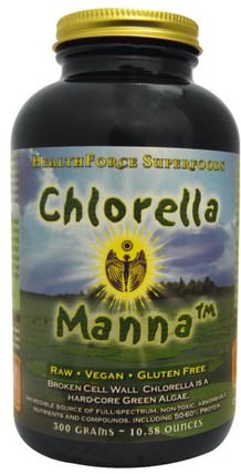 Chlorella Manna, 10.58 oz (300 g) by HealthForce Nutritionals, 補品，超級食品，小球藻粉 HK 香港