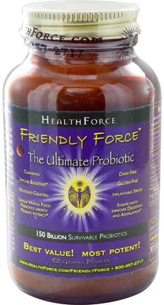 Friendly Force, The Ultimate Probiotic Powder, 80 g by HealthForce Nutritionals, 補充劑，益生菌，穩定的益生菌 HK 香港