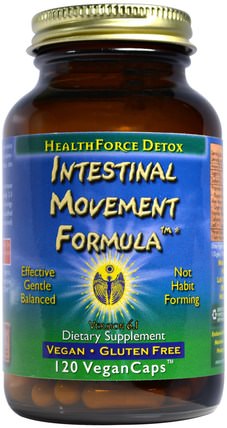 Intestinal Movement Formula, 120 Vegan Caps by HealthForce Nutritionals, 健康，排毒 HK 香港