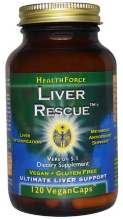 Liver Rescue, Version 5.1, 120 Vegan Caps by HealthForce Nutritionals, 健康，肝臟支持 HK 香港