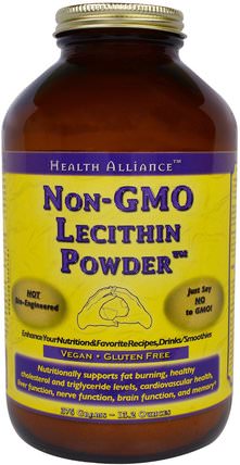 Non-GMO Lecithin Powder, 13.2 oz (375 g) by HealthForce Nutritionals, 補品，卵磷脂，健康 HK 香港