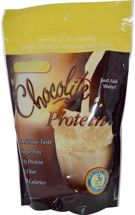 Chocolite Protein, Banana Cream, 14.7 oz (418 g) by HealthSmart Foods, 補充劑，蛋白質奶昔 HK 香港