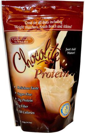ChocoRite Protein, Chocolate Supreme, 14.7 oz (418 g) by HealthSmart Foods, 補充劑，蛋白質 HK 香港