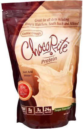 ChocoRite Protein, Cookie Dough, 14.7 oz (418 g) by HealthSmart Foods, 補充劑，蛋白質 HK 香港