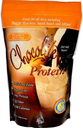 ChocoRite Protein, Peanut Butter, 14.7 oz (418 g) by HealthSmart Foods, 補充劑，蛋白質 HK 香港
