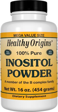 Inositol Powder, 16 oz (454 g) by Healthy Origins, 維生素，肌醇 HK 香港