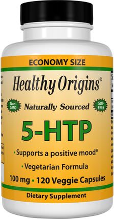 5-HTP, 100 mg, 120 Veggie Caps by Healthy Origins, 補充劑，5-htp，5-htp 100 mg HK 香港