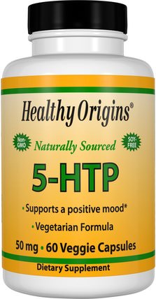 5-HTP, 50 mg, 60 Veggie Caps by Healthy Origins, 補充劑，5-htp，5-htp 50 mg HK 香港