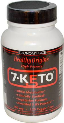 7-Keto, 100 mg, 120 Veggie Caps by Healthy Origins, 補充劑，7-keto，dhea HK 香港