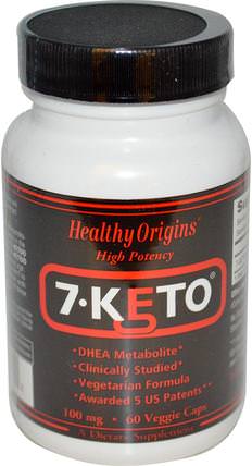 7-Keto, 100 mg, 60 Veggie Caps by Healthy Origins, 補充劑，7-keto，dhea HK 香港