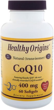 CoQ10, 400 mg, 60 Softgels by Healthy Origins, 補充劑，輔酶q10，coq10 400毫克 HK 香港