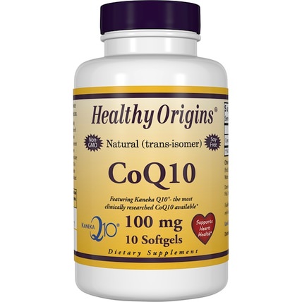 CoQ10 Gels (Kaneka Q10), 100 mg, 10 Softgel Capsules by Healthy Origins, 補充劑，輔酶q10，coq10 HK 香港