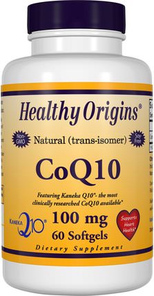 CoQ10, Kaneka Q10, 100 mg, 60 Softgels by Healthy Origins, 補充劑，輔酶q10，coq10 HK 香港