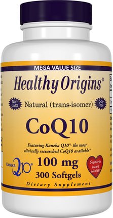 CoQ10, Kaneka Q10, 100 mg, 300 Softgels by Healthy Origins, 補充劑，輔酶q10，coq10 HK 香港