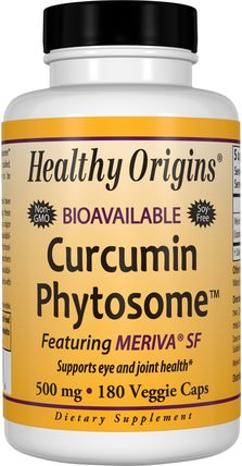 Curcumin Phytosome Featuring Meriva SF, 180 Veggie Caps by Healthy Origins, 補充劑，抗氧化劑，薑黃素 HK 香港