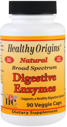 Digestive Enzymes, Broad Spectrum, 90 Veggie Caps by Healthy Origins, 補充劑，消化酶，消化酶廣譜 HK 香港
