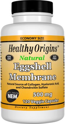 Eggshell Membrane, 500 mg, 120 Veggie Caps by Healthy Origins, 補充劑，蛋殼膜 HK 香港