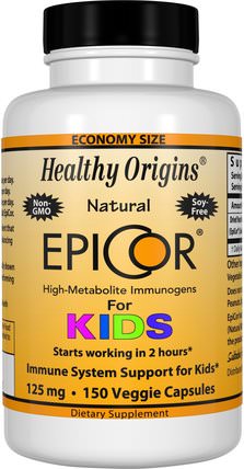EpiCor for Kids, 125 mg, 150 Veggie Caps by Healthy Origins, 健康，感冒流感和病毒，epicor，兒童健康，補充兒童 HK 香港