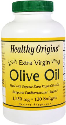 Extra Virgin Olive Oil, 1.250 mg, 120 Softgels by Healthy Origins, 食物，食用油葡萄酒和醋，橄欖油，補充劑，橄欖油補充劑 HK 香港