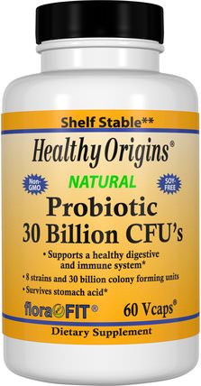 Probiotic, 30 Billion CFUs, 60 Vcaps by Healthy Origins, 補充劑，益生菌，穩定的益生菌 HK 香港