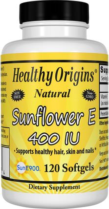 Sunflower E, 400 IU, 120 Softgels by Healthy Origins, 維生素，維生素e HK 香港