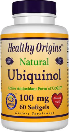 Ubiquinol, Kaneka QH, 100 mg, 60 Softgels by Healthy Origins, 補充劑，抗氧化劑，泛醇qh，泛醇coq10 HK 香港