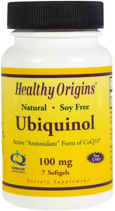 Ubiquinol, Kaneka QH, 100 mg, 7 Softgels by Healthy Origins, 補充劑，抗氧化劑，泛醇qh，泛醇coq10 HK 香港