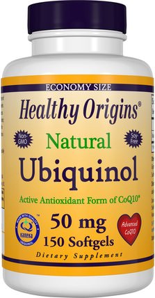 Ubiquinol, Kaneka QH, 50 mg, 150 Softgels by Healthy Origins, 補充劑，抗氧化劑，泛醇qh，泛醇coq10 050 mg HK 香港