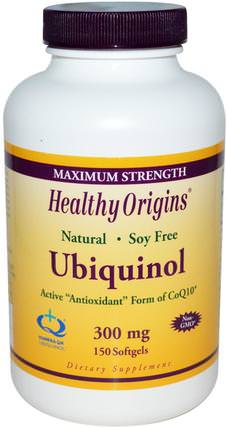 Ubiquinol, Kaneka QH, 300 mg, 150 Softgels by Healthy Origins, 補充劑，抗氧化劑，泛醇qh，泛醇coq10 300毫克 HK 香港