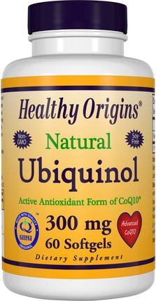 Ubiquinol, Kaneka QH, 300 mg, 60 Softgels by Healthy Origins, 補充劑，抗氧化劑，泛醇qh，泛醇coq10 300毫克 HK 香港