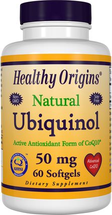 Ubiquinol, Kaneka QH, 50 mg, 60 Softgels by Healthy Origins, 補充劑，抗氧化劑，泛醇qh HK 香港