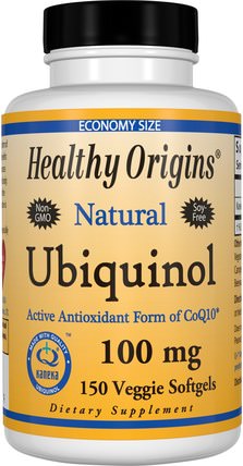 Ubiquinol, Kaneka QH, 100 mg, 150 Veggie Softgels by Healthy Origins, 補充劑，抗氧化劑，泛醇qh，泛醇coq10 HK 香港