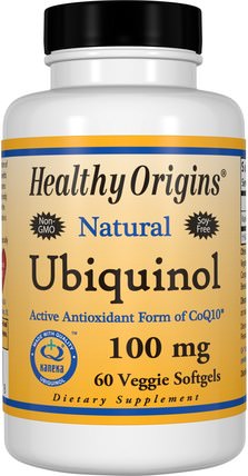 Ubiquinol, Kaneka QH, 100 mg, 60 Veggie Softgels by Healthy Origins, 補充劑，抗氧化劑，泛醇qh，泛醇coq10 HK 香港