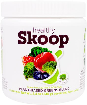Plant-Based Greens Blend, Sweetgreens, 8.4 oz (240 g) by Healthy Skoop, 補品，超級食品 HK 香港