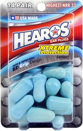 Ear Plugs, Xtreme Protection, 14 Pairs by Hearos, 健康，耳朵聽覺和耳鳴，耳塞 HK 香港