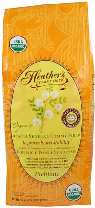Organic Acacia Senegal Tummy Fiber, 16 oz (453 g) by Heathers Tummy Care, 補充劑，纖維，金合歡纖維 HK 香港