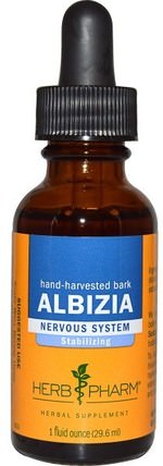 Albizia, Hand-Harvested Bark, 1 fl oz (29.6 ml) by Herb Pharm, 草藥，合歡 HK 香港
