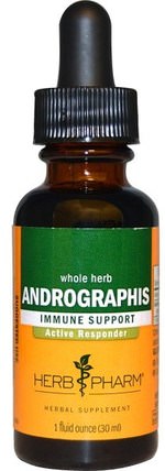 Andrographis, Whole Herb, 1 fl oz (30 ml) by Herb Pharm, 補充劑，抗生素，穿心蓮 HK 香港