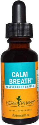 Calm Breath, Respiratory System, 1 fl oz (30 ml) by Herb Pharm, 健康，肺和支氣管 HK 香港